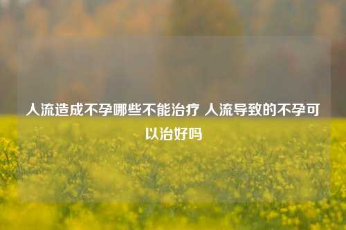 人流造成不孕哪些不能治疗 人流导致的不孕可以治好吗