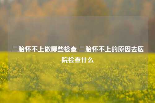 二胎怀不上做哪些检查 二胎怀不上的原因去医院检查什么