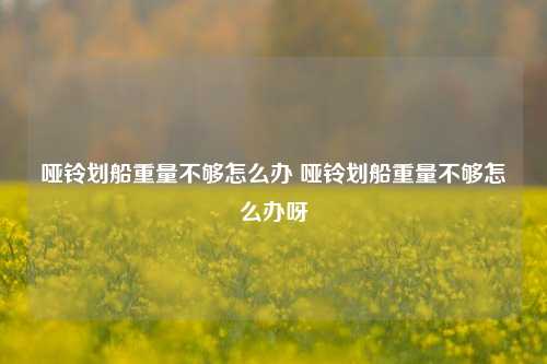 哑铃划船重量不够怎么办 哑铃划船重量不够怎么办呀