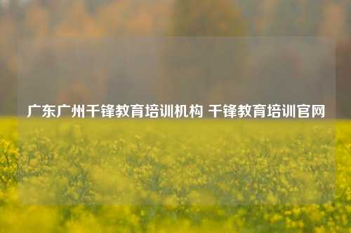 广东广州千锋教育培训机构 千锋教育培训官网