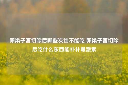 卵巢子宫切除后哪些发物不能吃 卵巢子宫切除后吃什么东西能补补雌激素