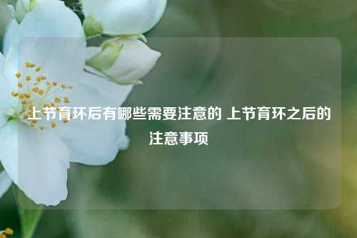 上节育环后有哪些需要注意的 上节育环之后的注意事项