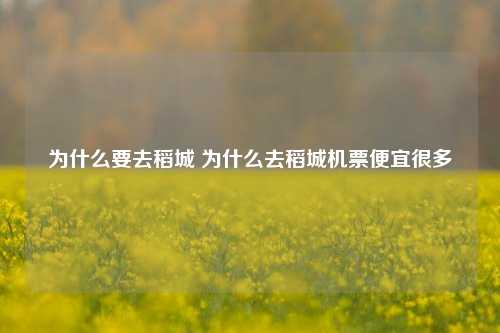 为什么要去稻城 为什么去稻城机票便宜很多