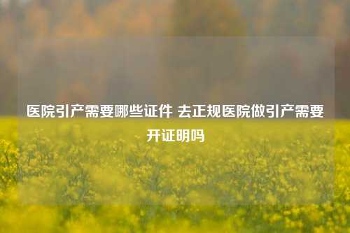 医院引产需要哪些证件 去正规医院做引产需要开证明吗