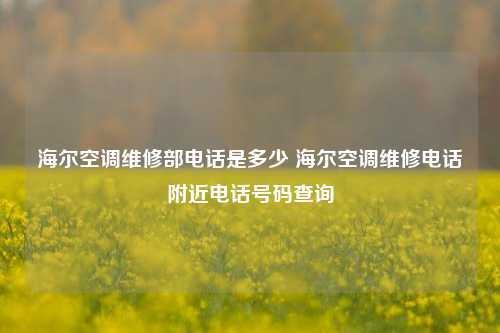 海尔空调维修部电话是多少 海尔空调维修电话附近电话号码查询