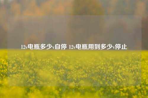 12v电瓶多少v自停 12v电瓶用到多少v停止