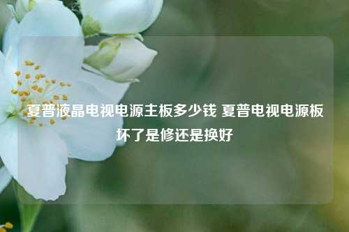 夏普液晶电视电源主板多少钱 夏普电视电源板坏了是修还是换好