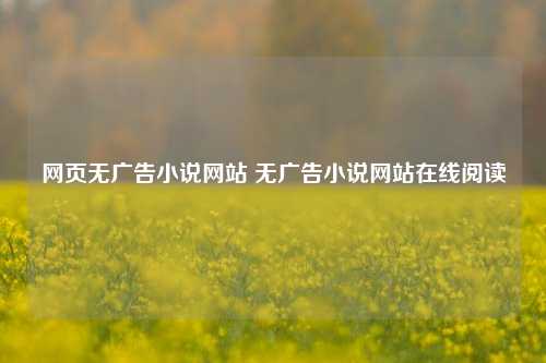 网页无广告小说网站 无广告小说网站在线阅读