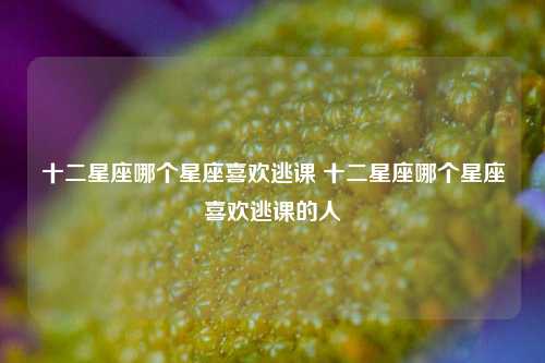 十二星座哪个星座喜欢逃课 十二星座哪个星座喜欢逃课的人