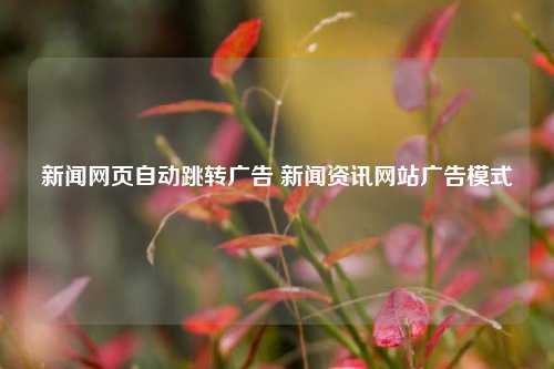 新闻网页自动跳转广告 新闻资讯网站广告模式